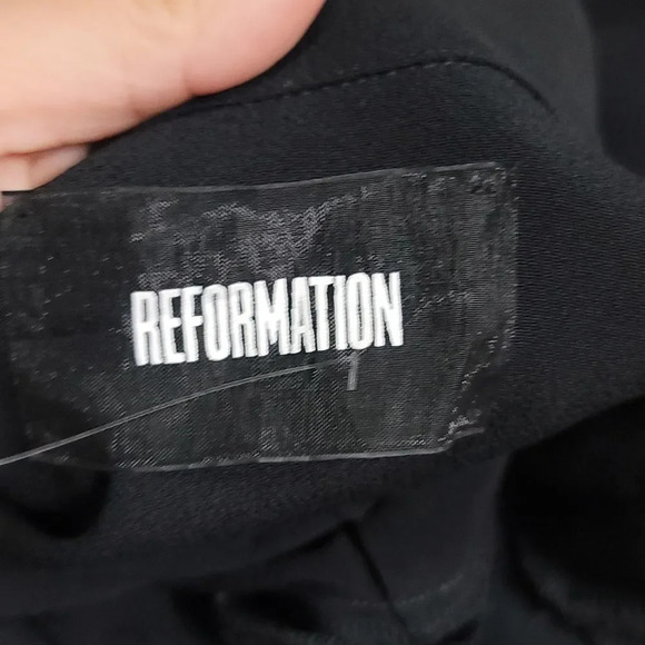 NWOT Reformation Jett Black Collared Jumpsuit - Picture 11 of 15